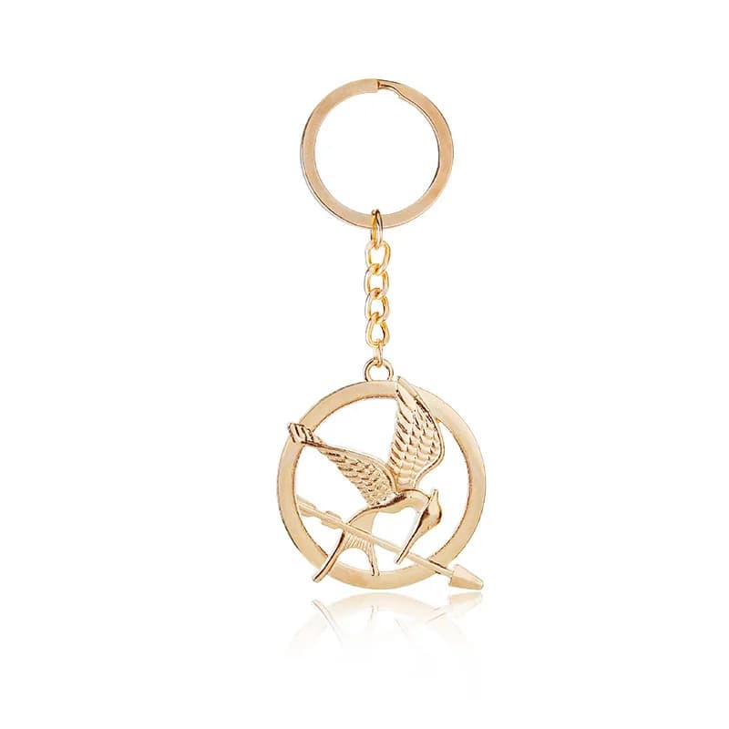 Porte-clés jeu The Hunger Games porte-clés populaire Style Vintage oiseaux charme doré vif pendentif