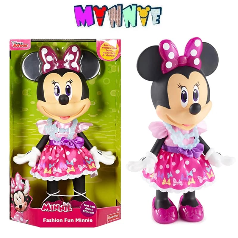Disney Minnie Vinyl Butter Movable Joint Dolls for Children, Play House Toys, Cute Cartoon Rick, Fun