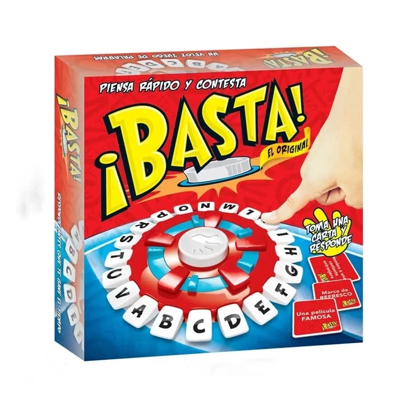 NOUVEAU Basta Jeu de Mots Espagnol : Jeu de Pensée Rapide avec Tableau de Pression des Lettres pour