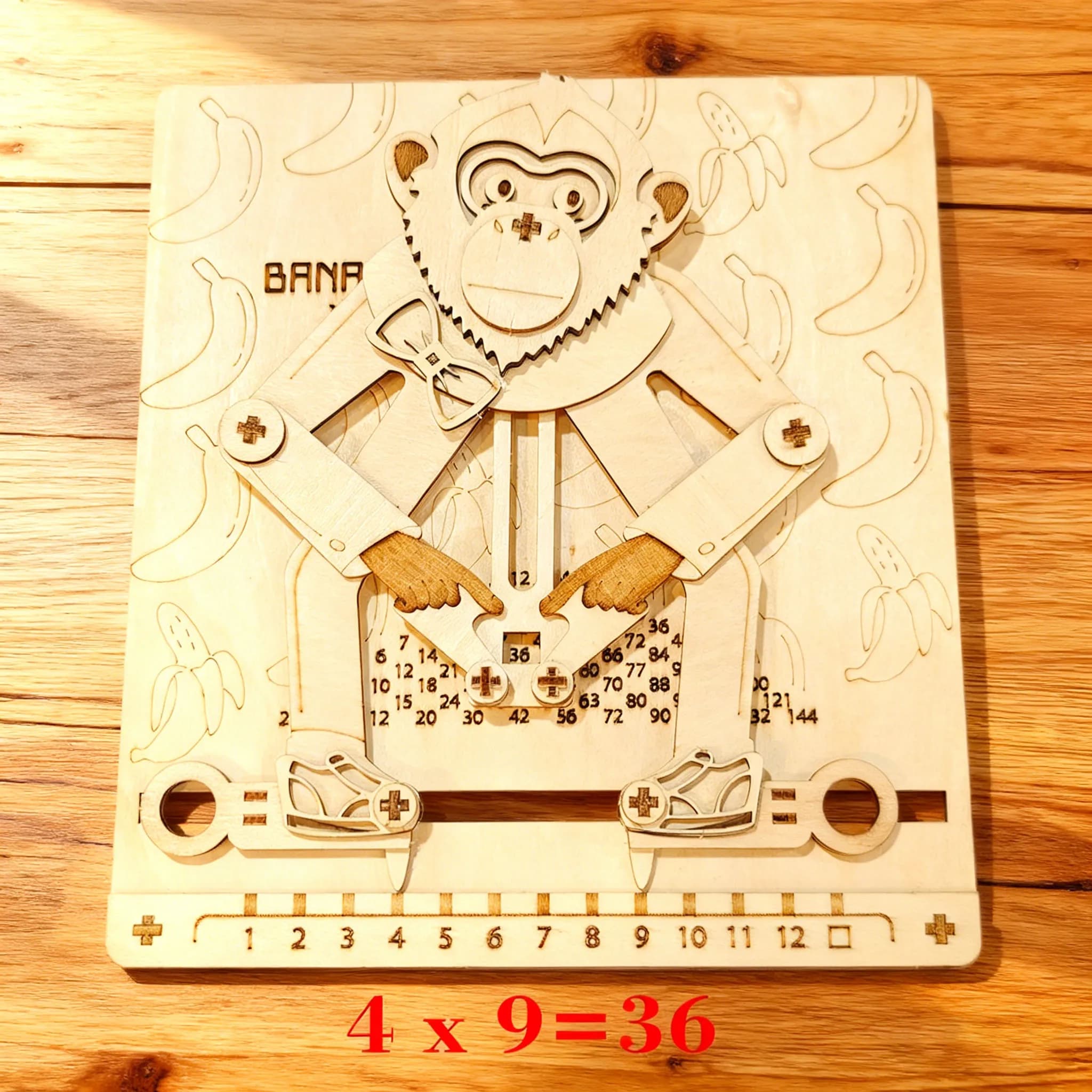 Puzzle 3D en bois DIY Maths Monkey, blocs de construction, le cadeau parfait, cadeau éducatif pour a