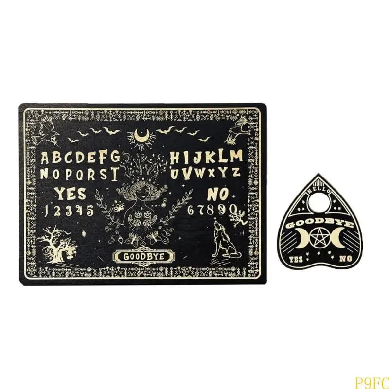 P9FC Pendulem Divinations Board Board Wooden Talking Board avec planchette Spirits Board