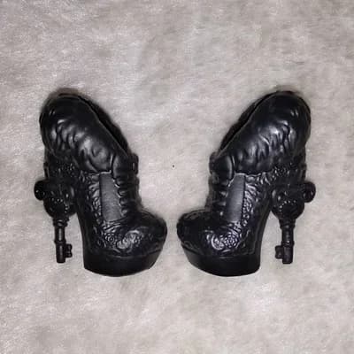 Chaussures à talons hauts pour enfants, chaussures de poupée Monster High School, bottes à talons ha