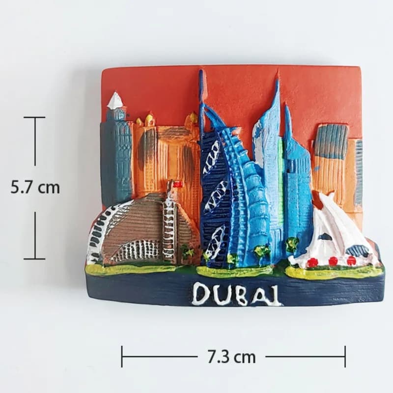 Souvenirs de voyage de dubaï, aimants pour réfrigérateur Burj Khalifa, autocollants pour réfrigérate