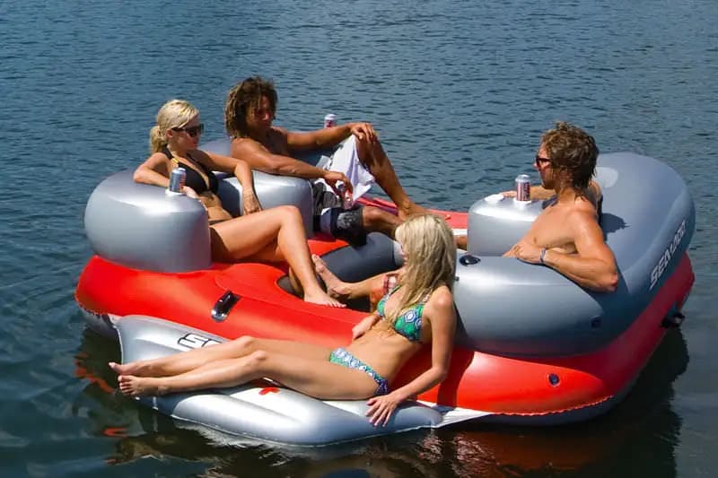 Salle d'îlot d'eau flottante gonflable de jeux d'eau de piscine de lac pour le parc aquatique