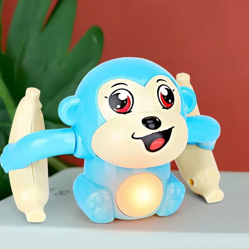 1 bébé jouet électrique roulant singe lumière musique puzzle son invite singe jouet pour enfants cad