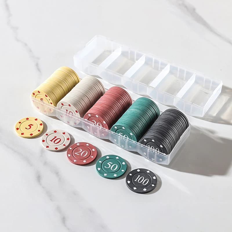 100 support de jetons 5 grilles organisateur vitrine jeu de fête professionnel acrylique Poker porte