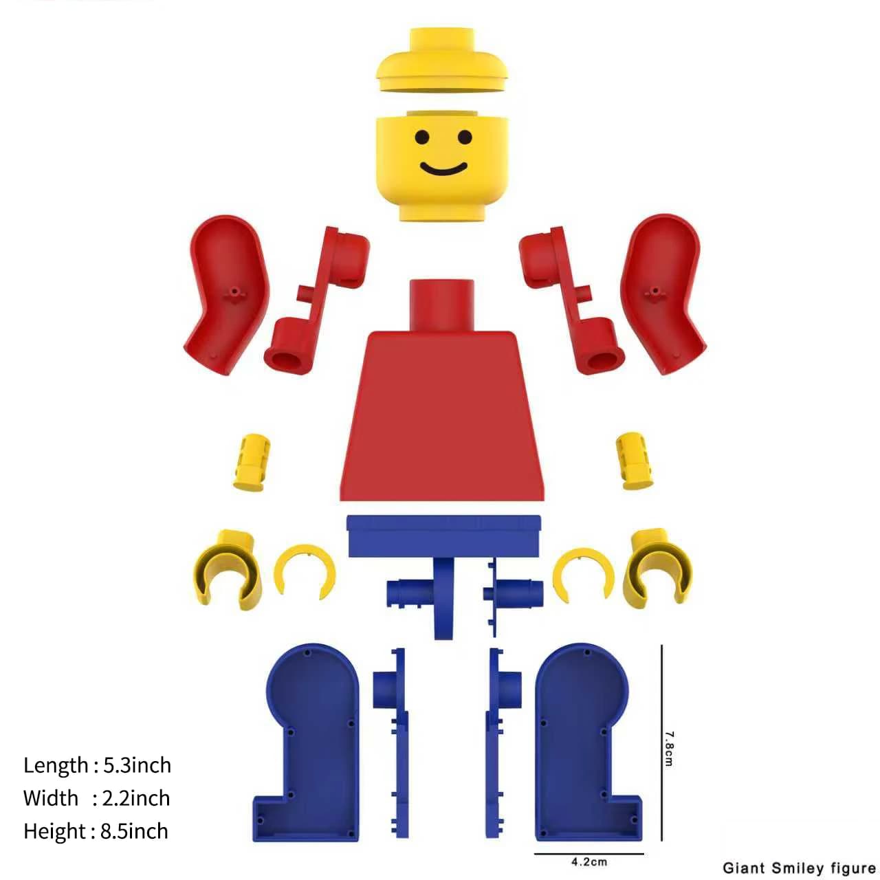 MOC – blocs de construction de Style Smiley géant, ensemble de jouets d'assemblage, briques créative