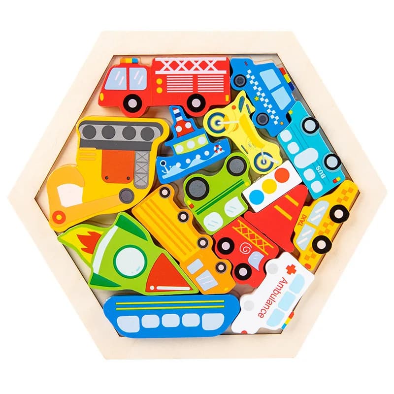 Jouet pour bébé Puzzle en bois Puzzle 3D créatif pour le développement de l'intelligence des enfants