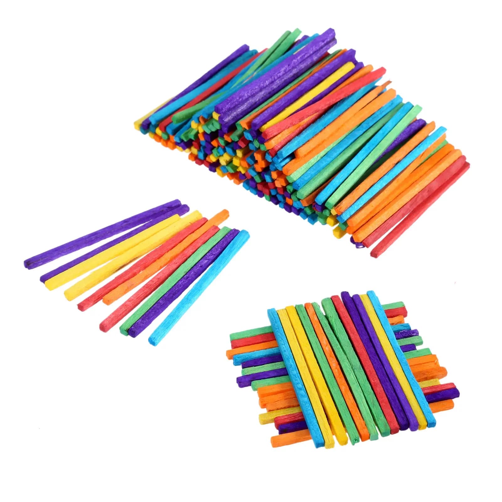 Bâtons en bois colorés de 200 cm de long, 4.2 pièces/ensemble, Puzzle 3D, artisanat, enseignement de