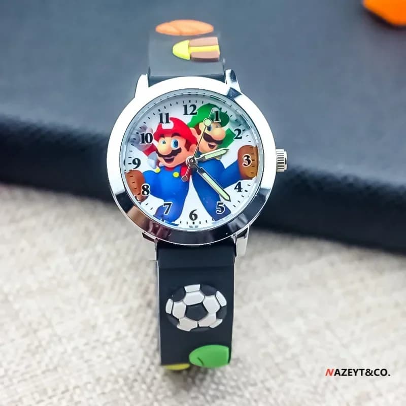 Nouveau jeu de Super Mario bros en Silicone pour enfants, montre 3D, personnage de dessin animé, mon