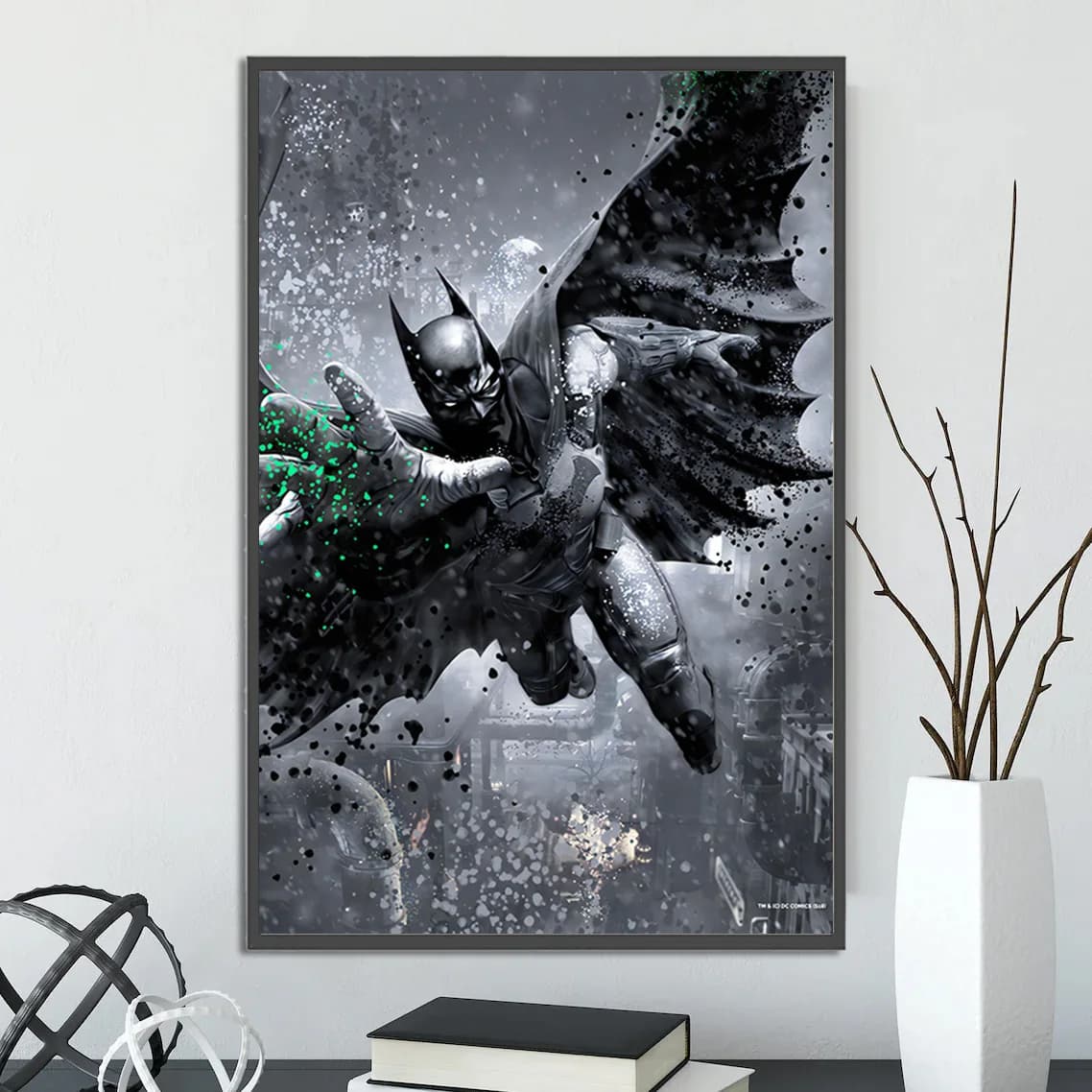 Arkham Asylum Batman affiche figurines de film décoration de la maison peinture mur Art chambre déco