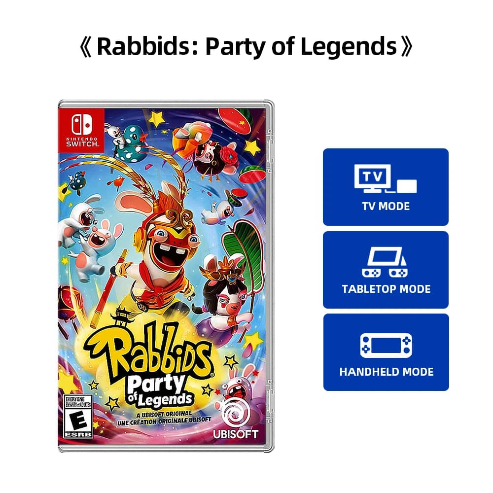 Rabbids Party of Legends - Offres de jeux Nintendo Switch - Support de cassette de jeu solide pour p