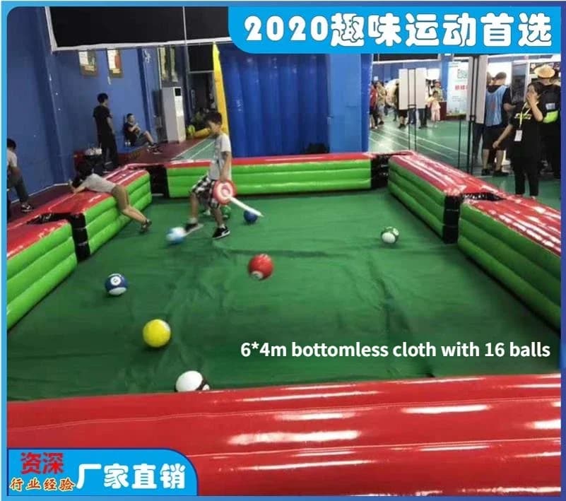 Accessoires de jeux de billard gonflables, véritable table de football, extérieur, lié vers l'extéri