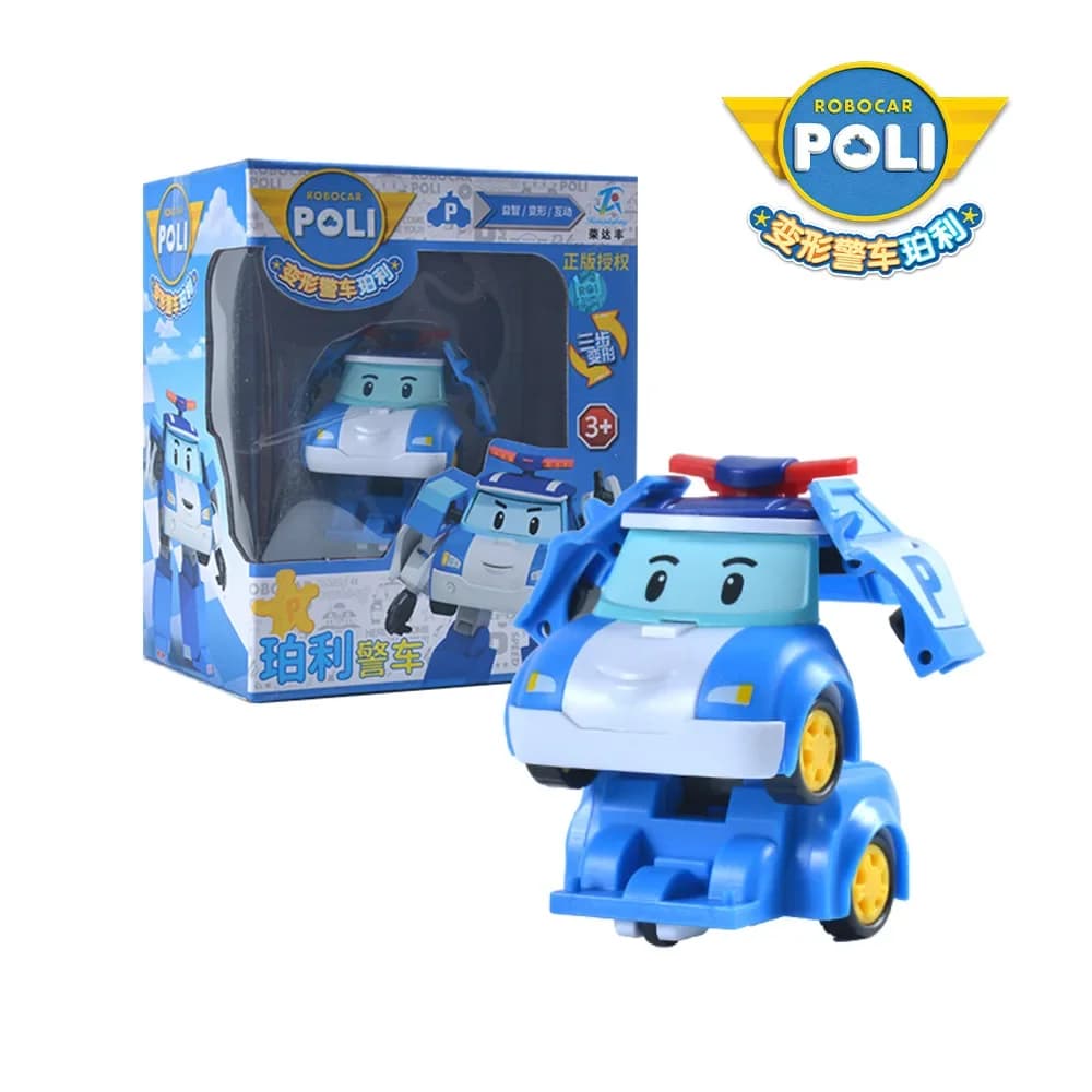 Voiture de police transformable Polly Rescue Team Poli, robot transformable, jouet pour enfants, cad
