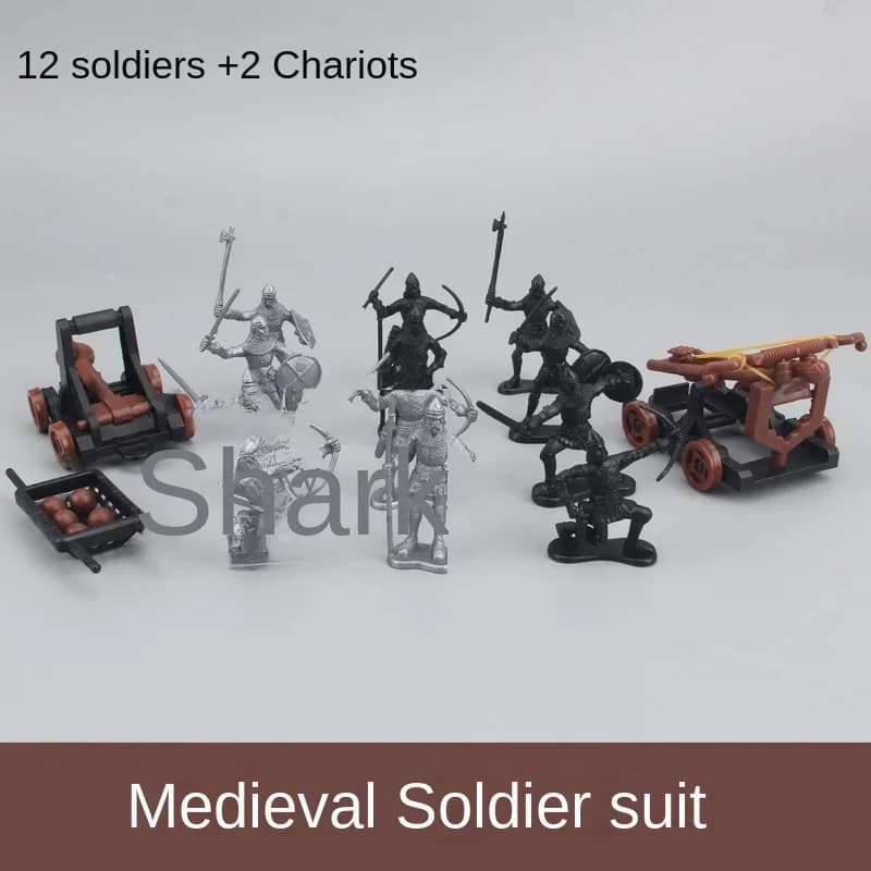 Simulation château médiéval mercenaire forteresse enfants militaire sable Table soldat jouet assembl