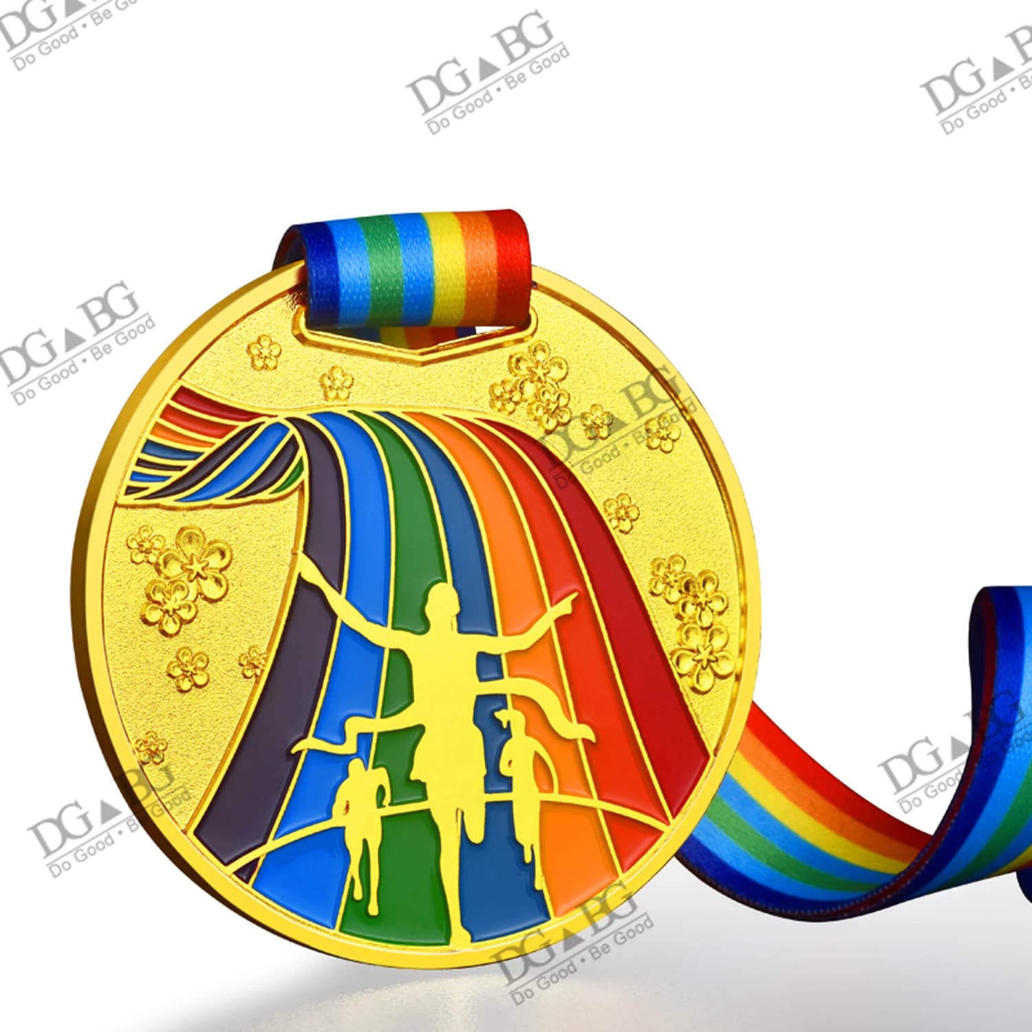 Médailles de marathon gravables avec logo personnalisé avec ruban – Prix et souvenirs de compétition