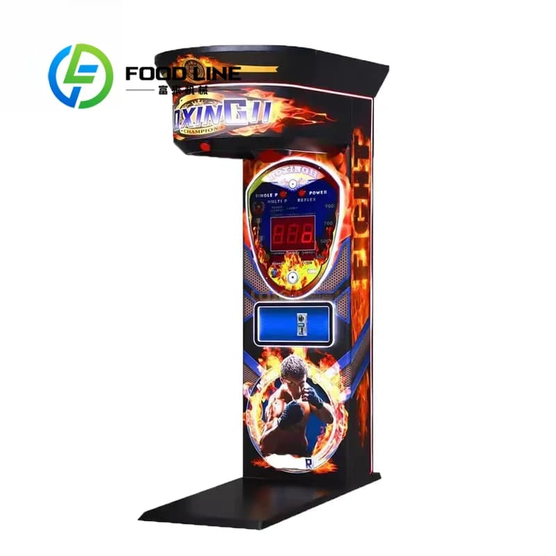 Machine d'arcade de test de force de boxe prenant en charge plusieurs modes de jeu, comme une machin