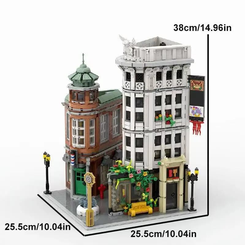 Nouveau modèle de construction Flatiron Building 2026 : Blocs de briques d'architecture urbaine clas