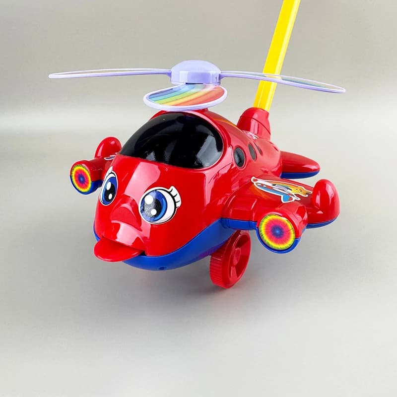 Dessin animé avion jouet chariot jouet éducatif pour enfants en bas âge enfants apprentissage marche