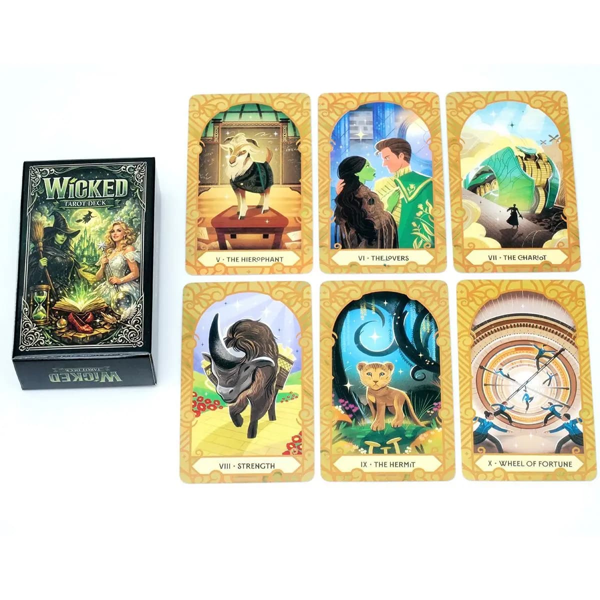 Wicked Tarot Deck - Jeu de tarot traditionnel complet de 78 cartes, cartes de divination sur le thèm
