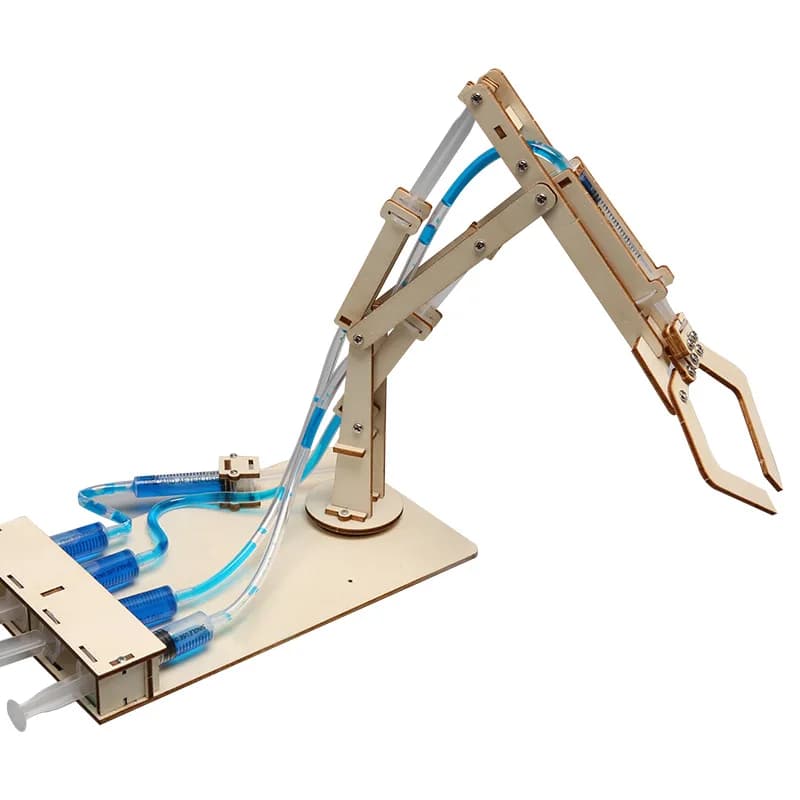 Manipulateur hydraulique en bois fait à la main, jouets pédagogiques faits à la main pour élèves du