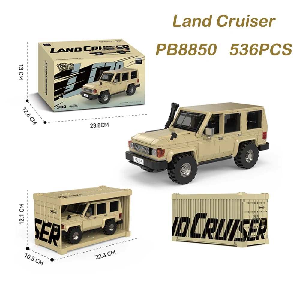 PB SUV NOUVEAU 536 PIÈCES Voitures Land Cruiser Off LC78 Véhicule tout-terrain Blocs de construction