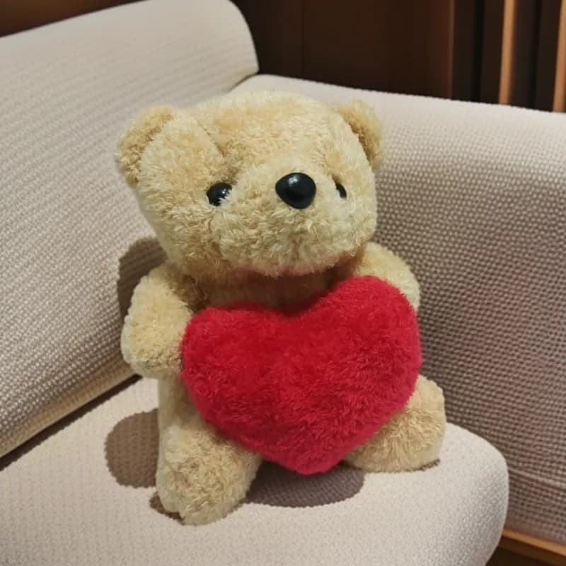 Ours en peluche tenant une rose pour la Saint-Valentin, jouet en peluche, cadeau d'anniversaire pour