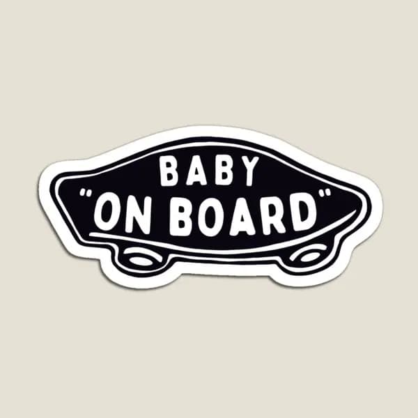 Bébé à bord aimant mignon décor enfants coloré enfants jouet bébé drôle maison pour réfrigérateur or