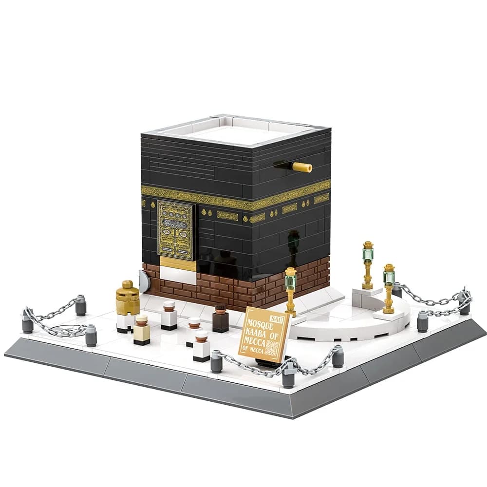 Arabie saoudite Mecque Grande Mosquée Kaaba Petits blocs de construction MOC Architecture de renommé