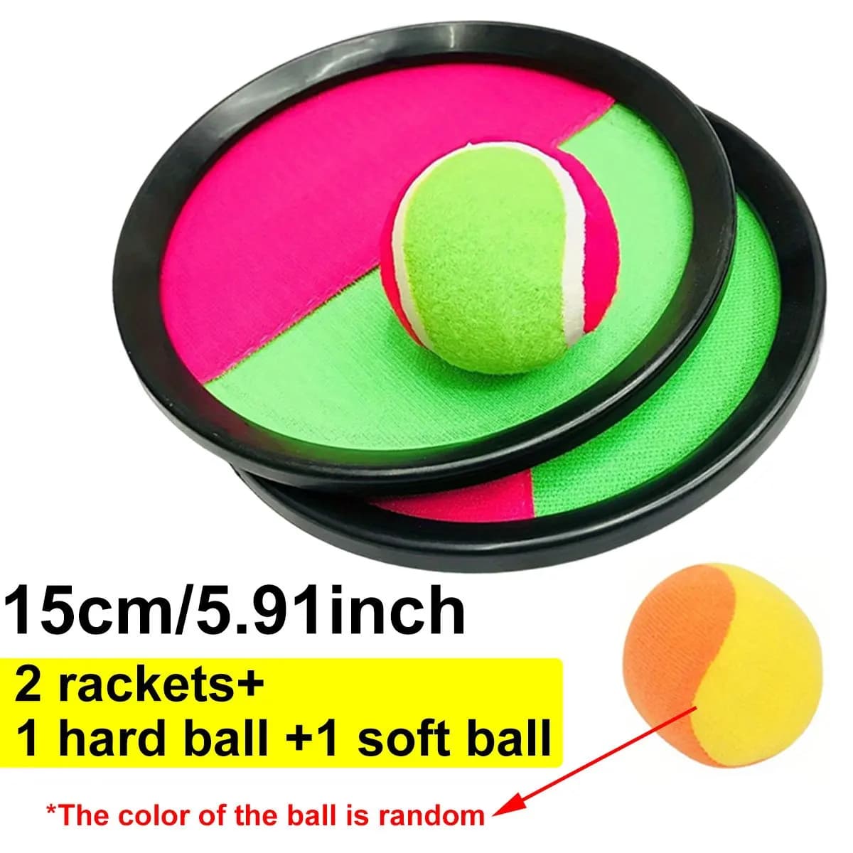Jeu de balle collante avec 2 raquettes et 2 balles - Sports de plein air/plage/jardin, activités de