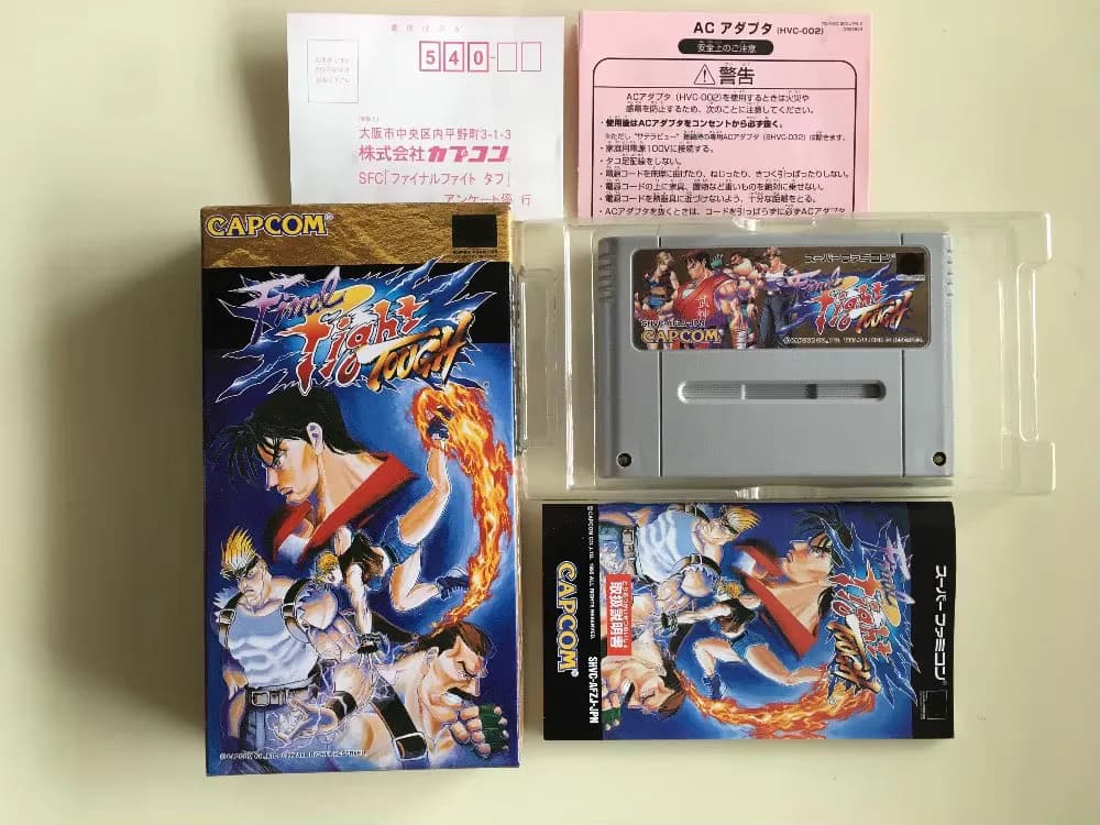 Jeux 16 bits ** Final Fight Tough (Version japonaise NTSC-J!! Coffret+Manuelle+Cartouche!! )