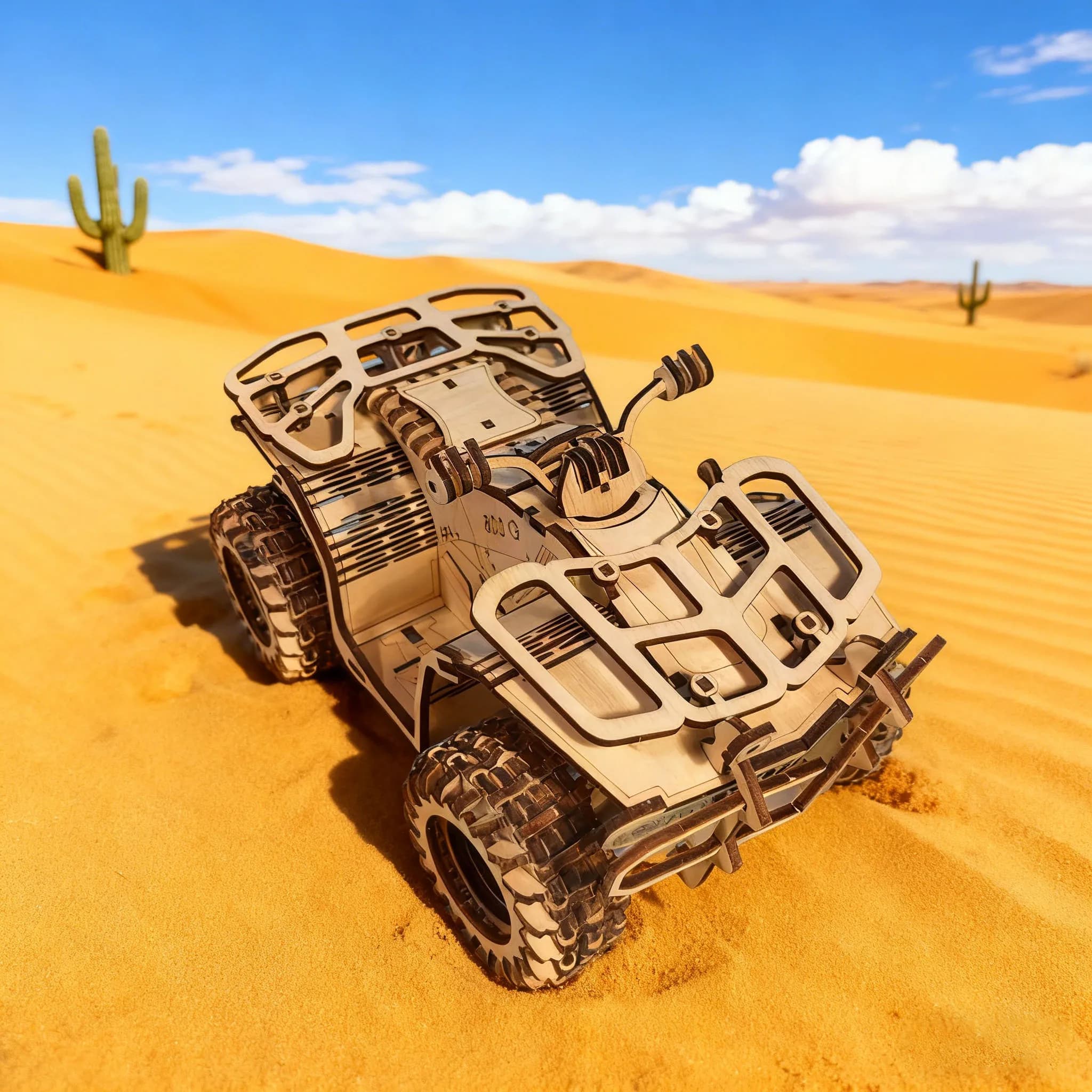 Moto de plage en bois, modèle de Puzzle 3D, Kit de moto à monter soi-même, ensemble de véhicules cré
