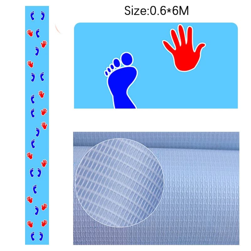 Tapis géant de jeu de marelle pour mains et pieds 6M – Jeu d'équilibre, tapis de ramper et de sauter