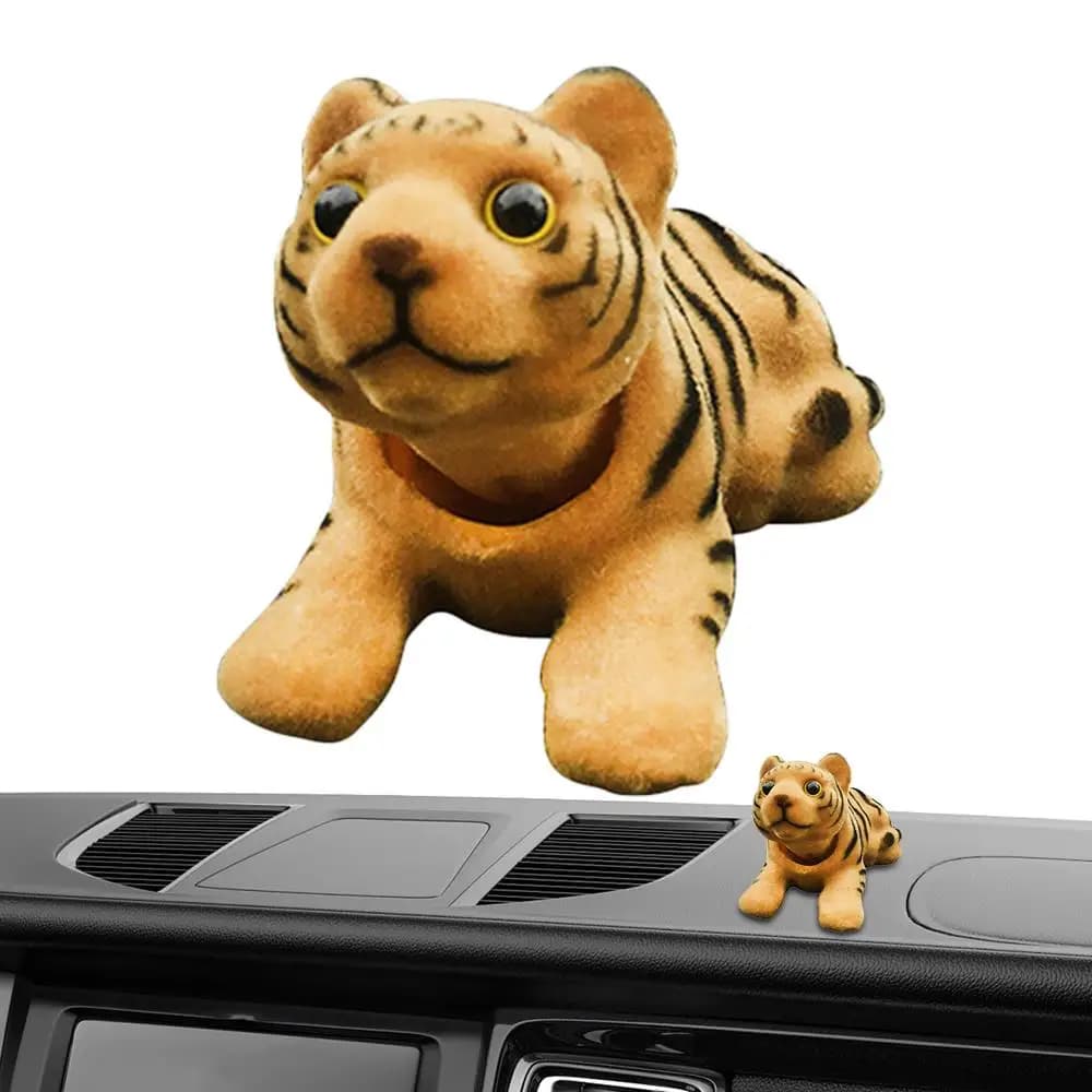 Jouet Bobble à Tête Secouante en Résine, Ornement de Tigre, Décor Porte-Bonheur, pour Voiture, Véhic
