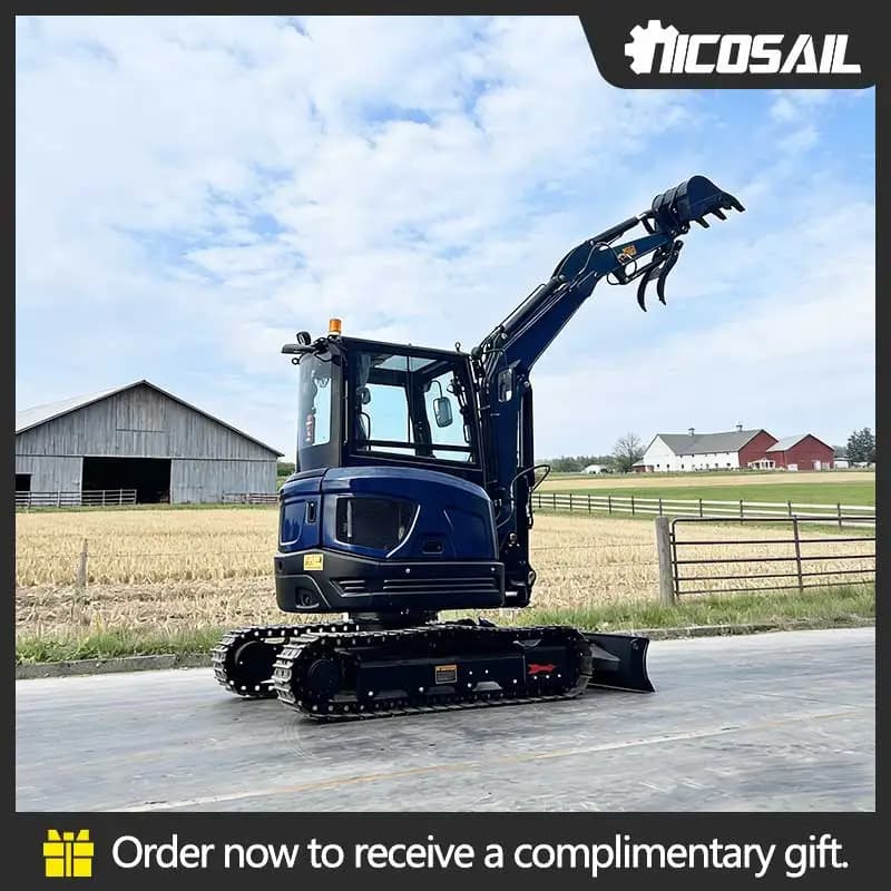 Mini-excavatrice 3t pour le nettoyage des chantiers – Compatible avec plusieurs accessoires pour l'é