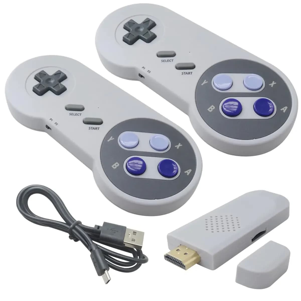 Console de jeu rétro SF900 avec 5000 jeux intégrés, contrôleur de jeu TV, livré avec 2 manettes sans