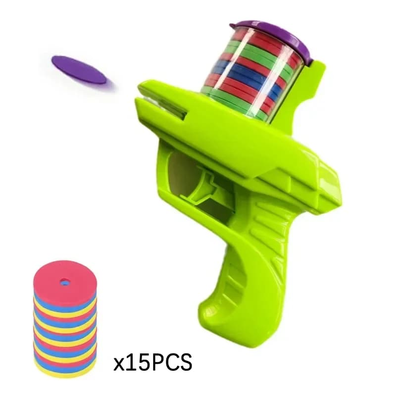 Pistolet à disque volant EVA à Double joueur, jouet de tir interactif Parent-enfant avec balles soup