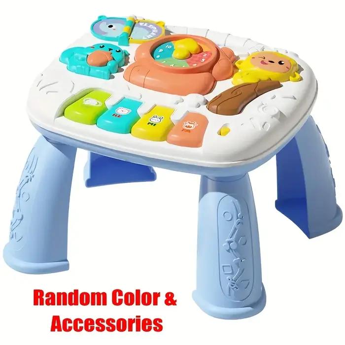 Table d'activités musicale pour bébé clavier piano volant lumières sons centre d'activités nourrissons tout-petits développement éducatif jouet interactif occasions spéciales