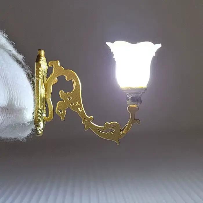 2 pièces maison de poupée applique modèle jardin cour lustre Table de sable lumière LED