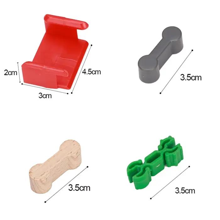 Connecteurs de voie ferrée en bois pour enfants matériaux durables construction créative et éducative occasions spéciales anniversaire Noël