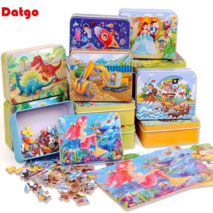 Puzzles en bois dessin animé 60 pièces éducatifs pour enfants développement cognitif imagination et créativité