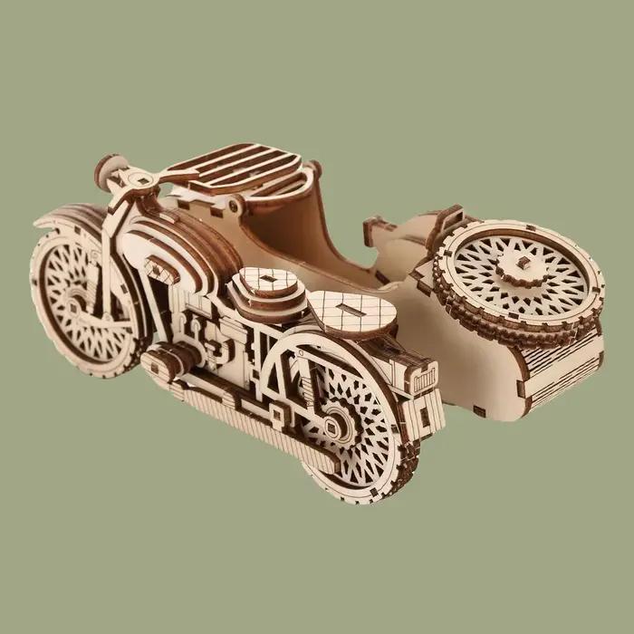 Tricycle rétro bricolage modèle de voiture Puzzle en bois 3D