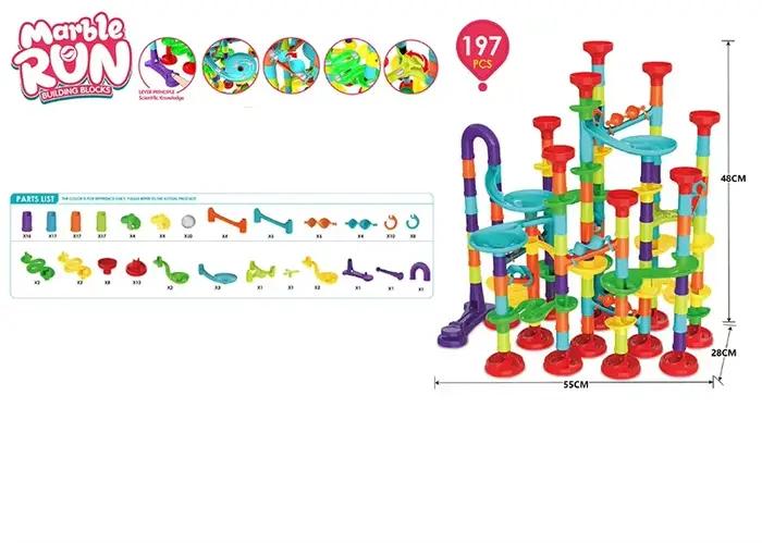 Blocs de construction de piste de course en marbre pour enfants labyrinthe 3D rouleau de balle jouet bricolage enseignement pour occaions spéciales enfants développement créatif et moteur