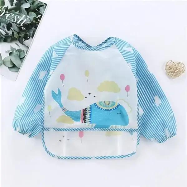 Bavoir imperméable à manches longues pour bébés