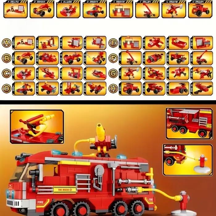 Ensemble de construction de caserne de pompiers | Jouet