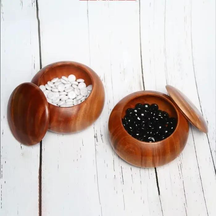 Pierres et coupelles de jeu de Go Baduk bois pour enfants et adultes occasions de jeu et cadeaux stratégiques