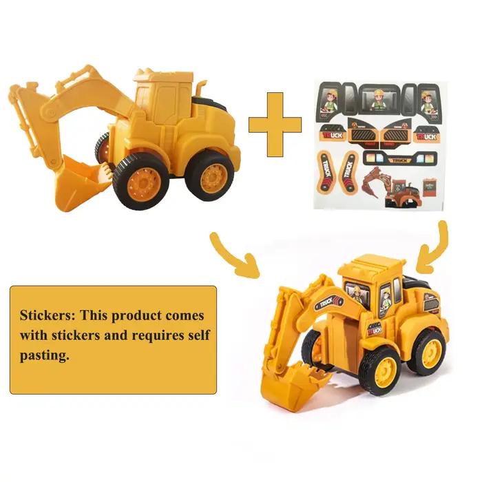 Modèle de véhicule d'ingénierie presse voiture coulissante pelle Bulldozer enfants