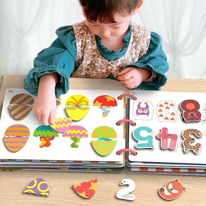 Livre silencieux Montessori pour bébé de 3 à 6 ans, jouets d'éducation précoce, autocollant à crochet et boucle, jeu sensoriel, apprentissage du paradis, mon premier livre occupé