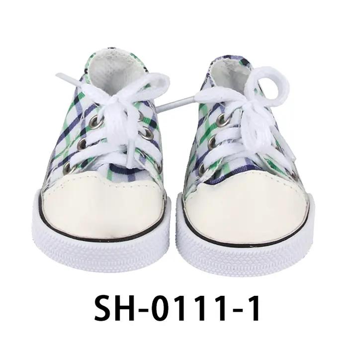 Chaussures de poupée en toile de 7 cm