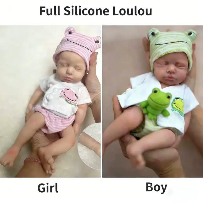 OtardDolls Loulou, poupée Reborn à bouche ouvrable, corps entier en silicone souple, poupée bébé gar